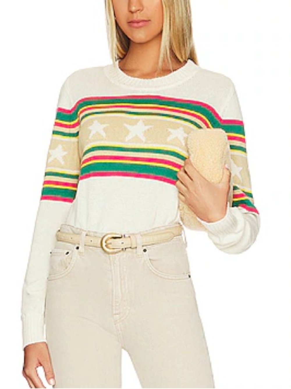 Chaser x REVOLVE Stars & Stripes Jumper Sweater Y2K 2000s Preppy Cotton Size L